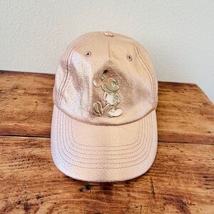Disneyland Mickey Rose Gold Pink Sparkly Baseball Cap Hat
